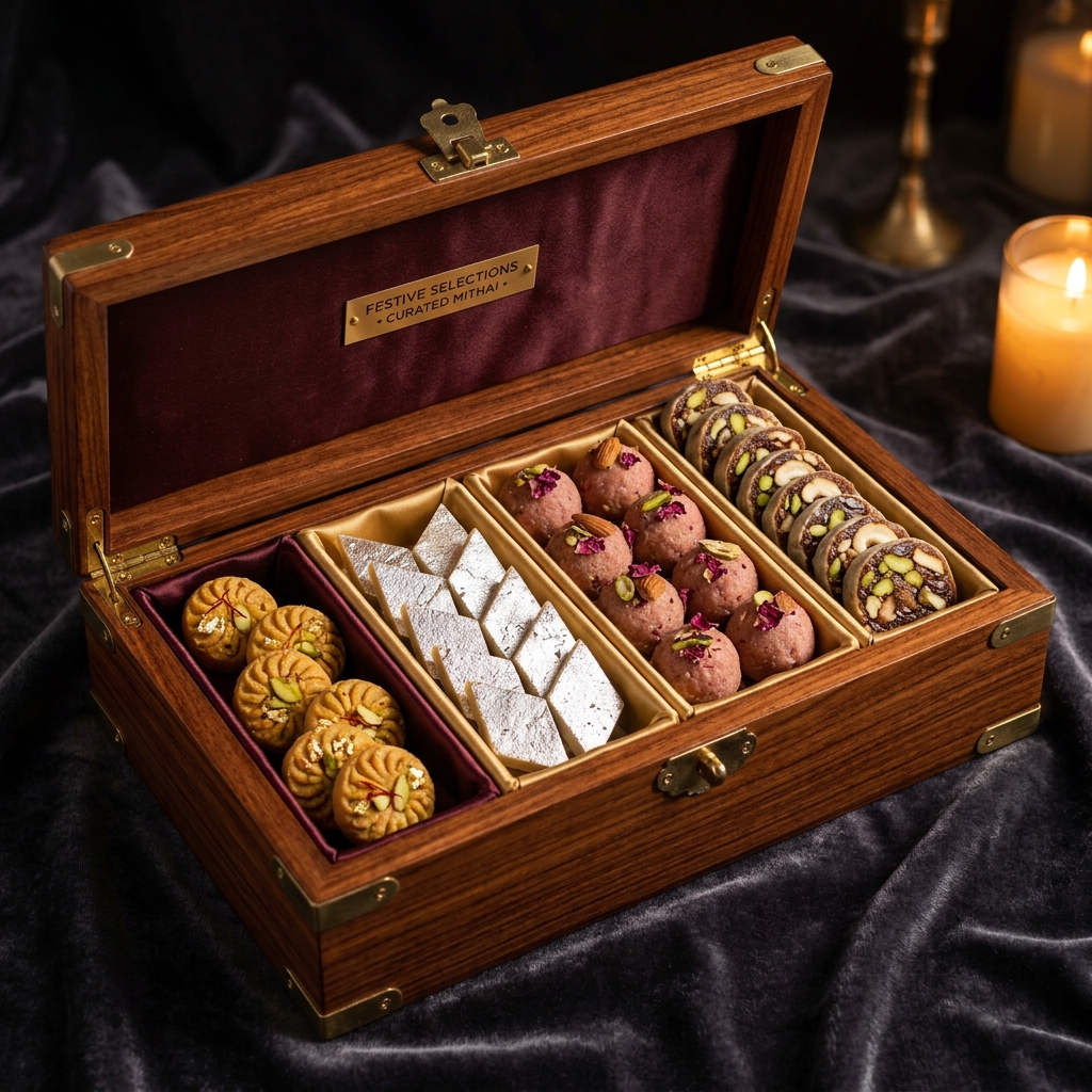 Bespoke luxury sweets gift box curation