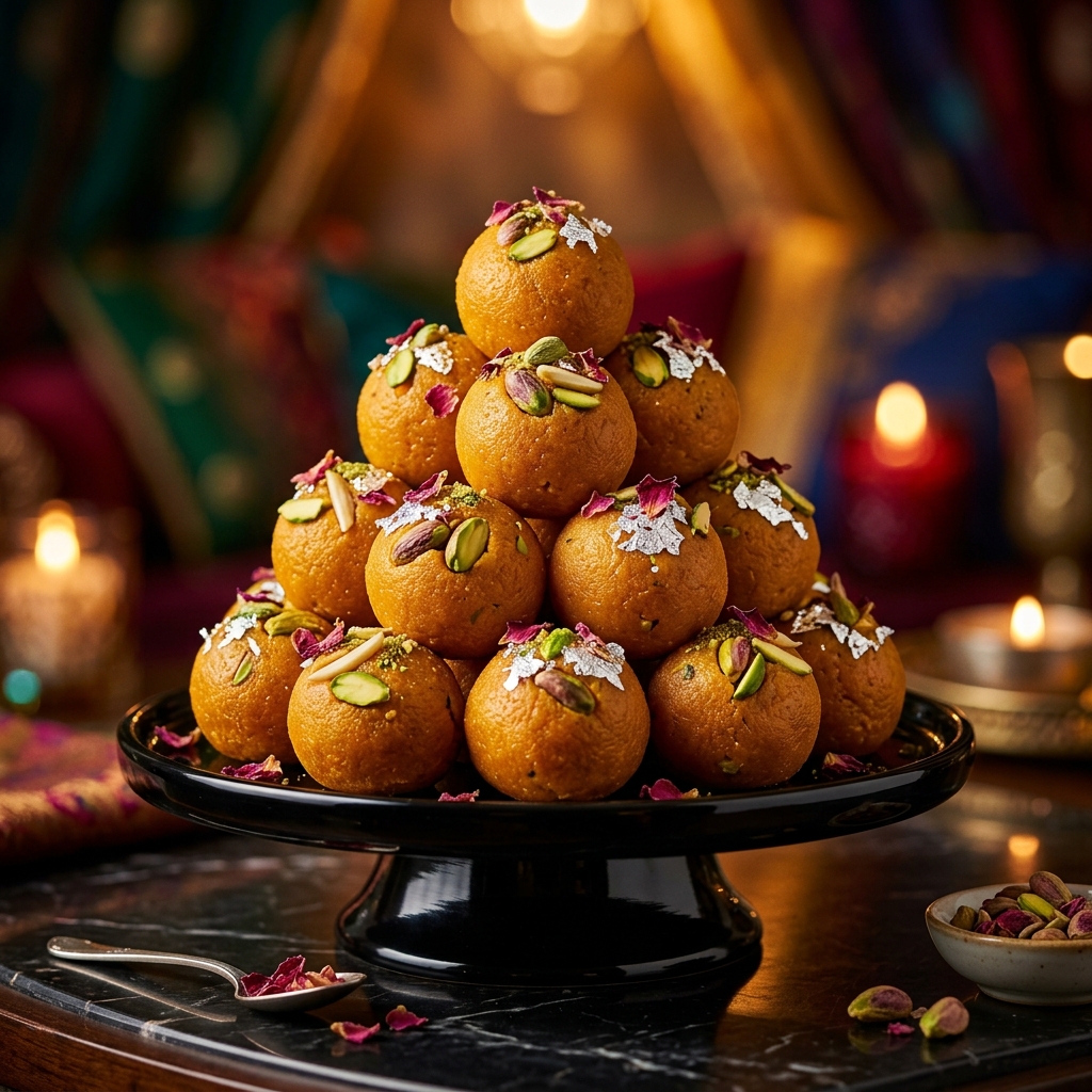 Rose Petal Besan Laddoo